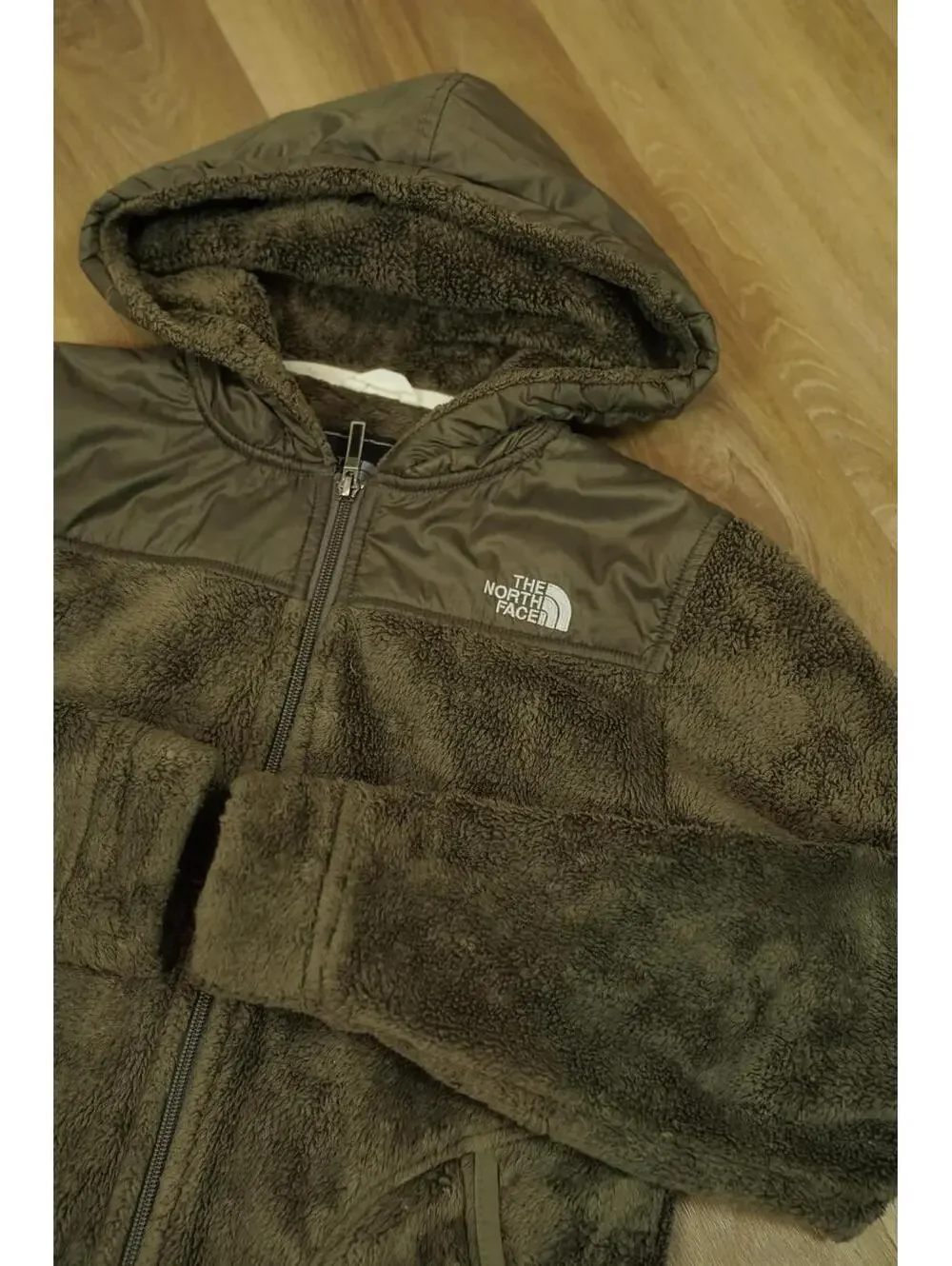 The North Face Brown Sherpa Fleece Hoodie Jacket - Gorpcore Casual Women's Small